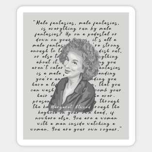 Margaret Atwood Portrait and Quote Magnet